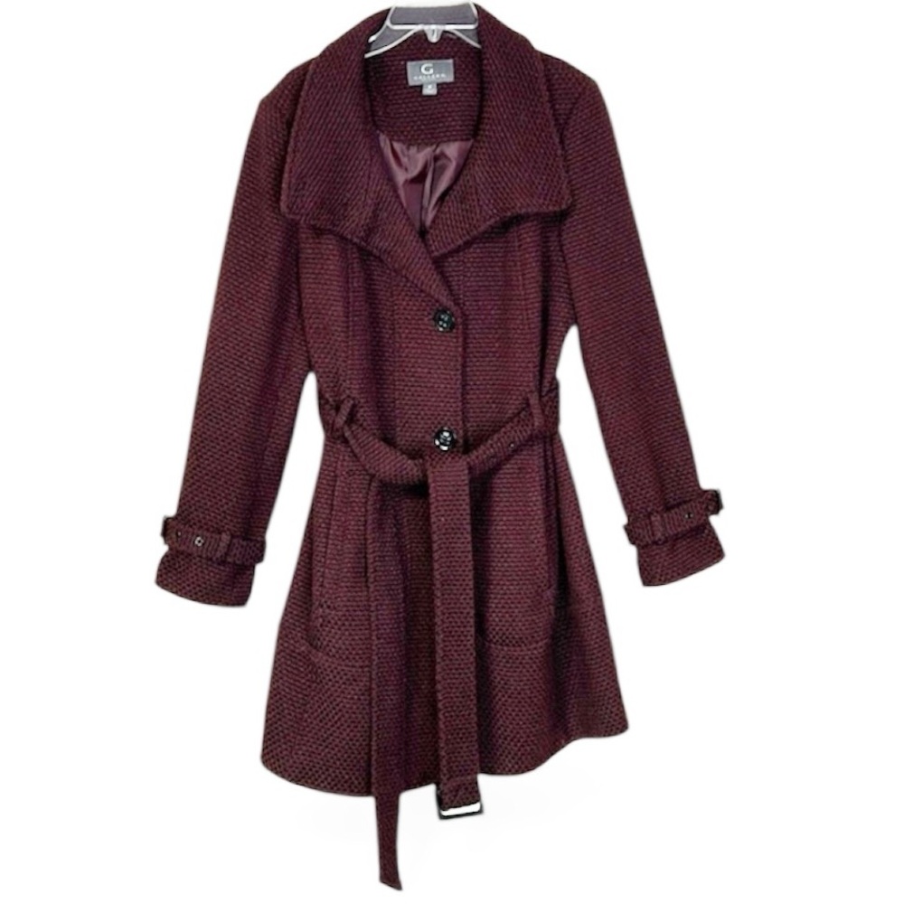 Gallery New York Burgundy Coat Size Medium NWOT